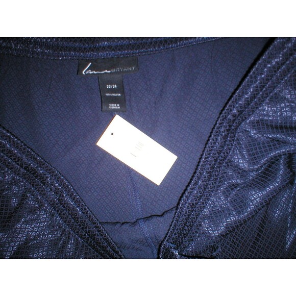 New Lane Bryant Womens Dark Purple NWT $60 14 16 Pants Rayon Work Lounge Diamond - Picture 5 of 5